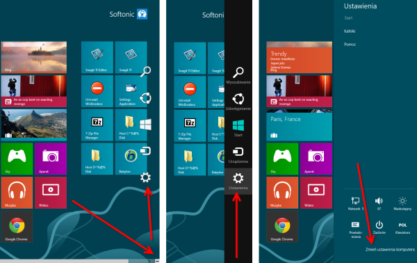 Когда мы используем Windows 8 с новым плиточным интерфейсом (называемым неофициальным Metro), путь к открытию панели управления также начинается с открытия панели чудо-кнопок